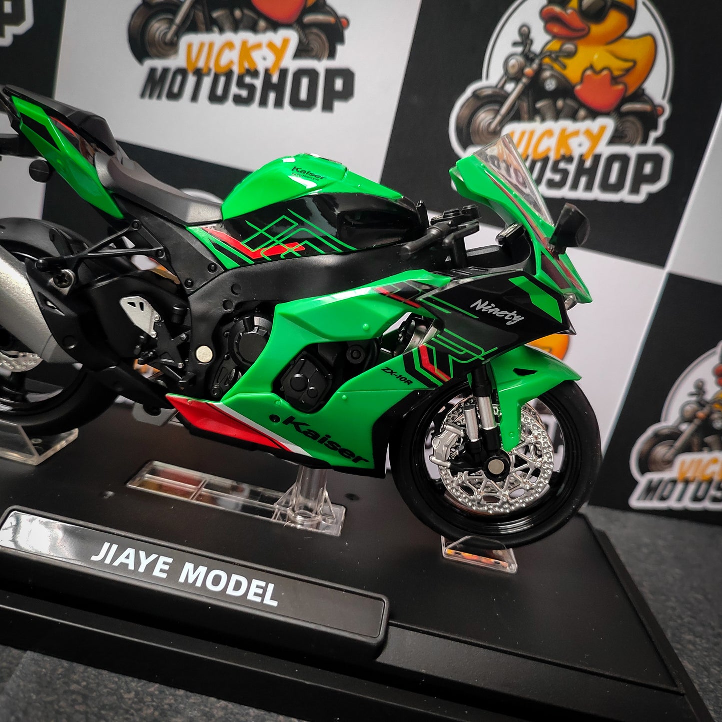 Kawasaki ZX 10R Verde - Jiaye 1:12