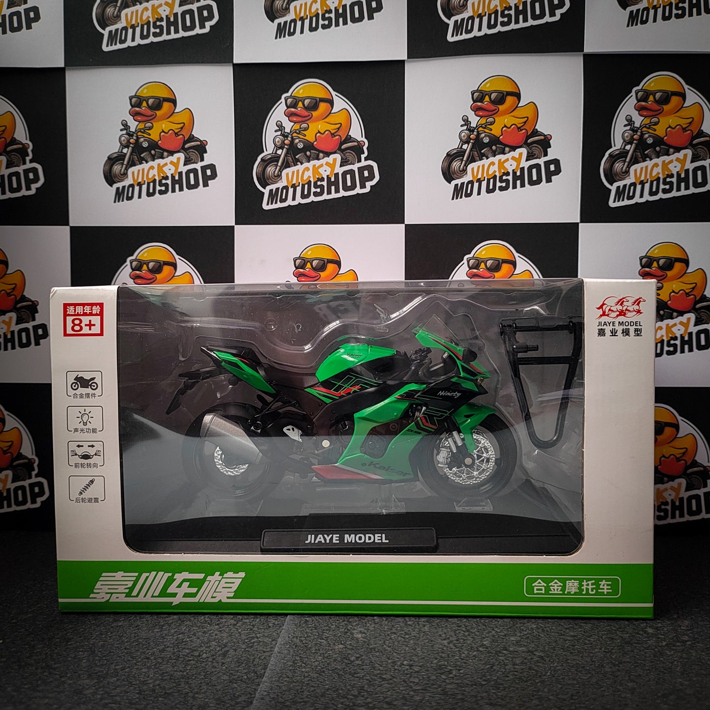 Kawasaki ZX 10R Verde - Jiaye 1:12