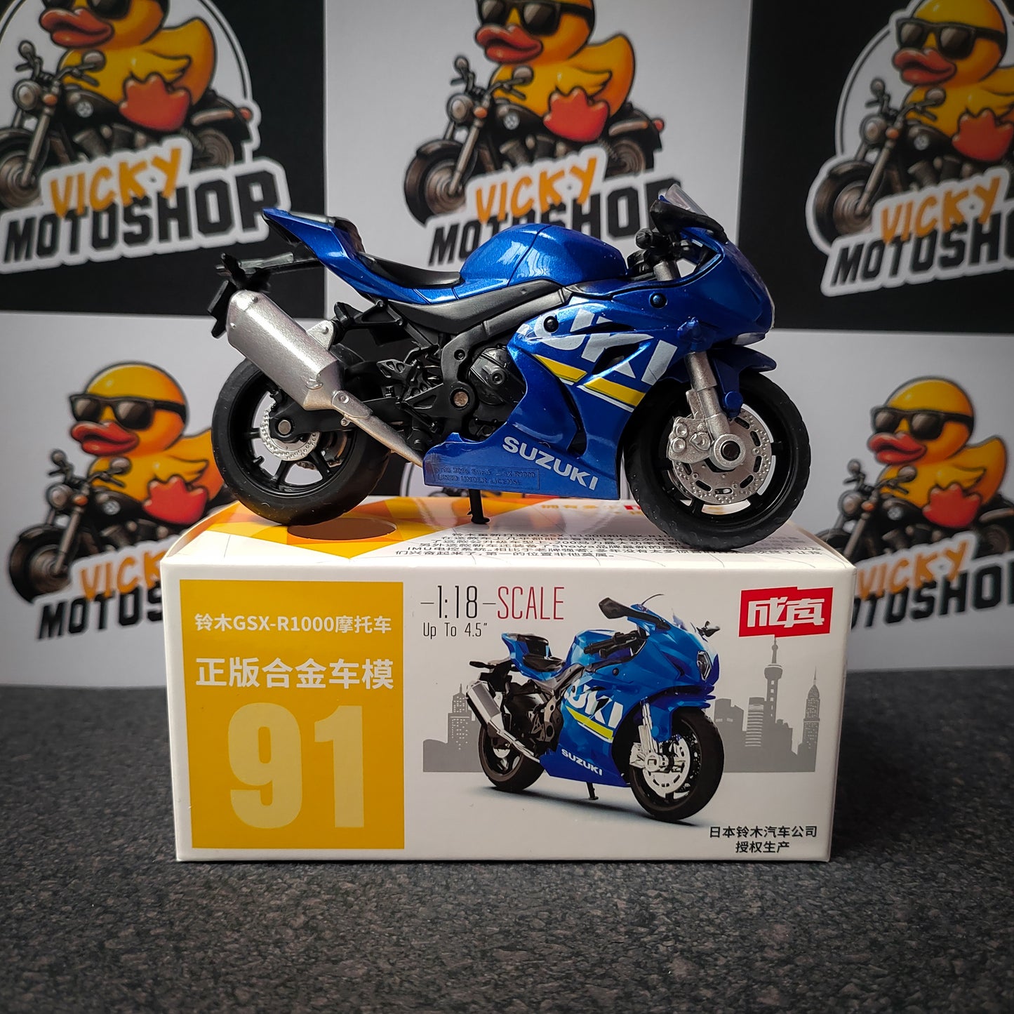 Susuki GSX R1000 Azul - MSZ 1:18