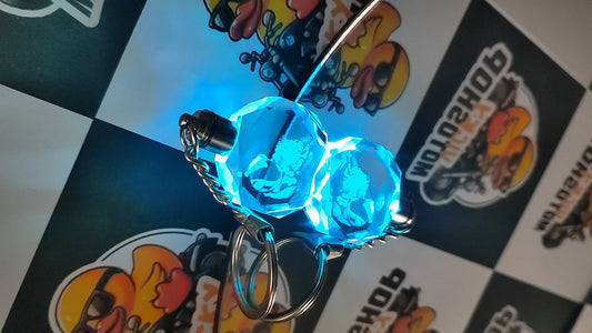 Llavero de cristal LED - Modelo Motociclista