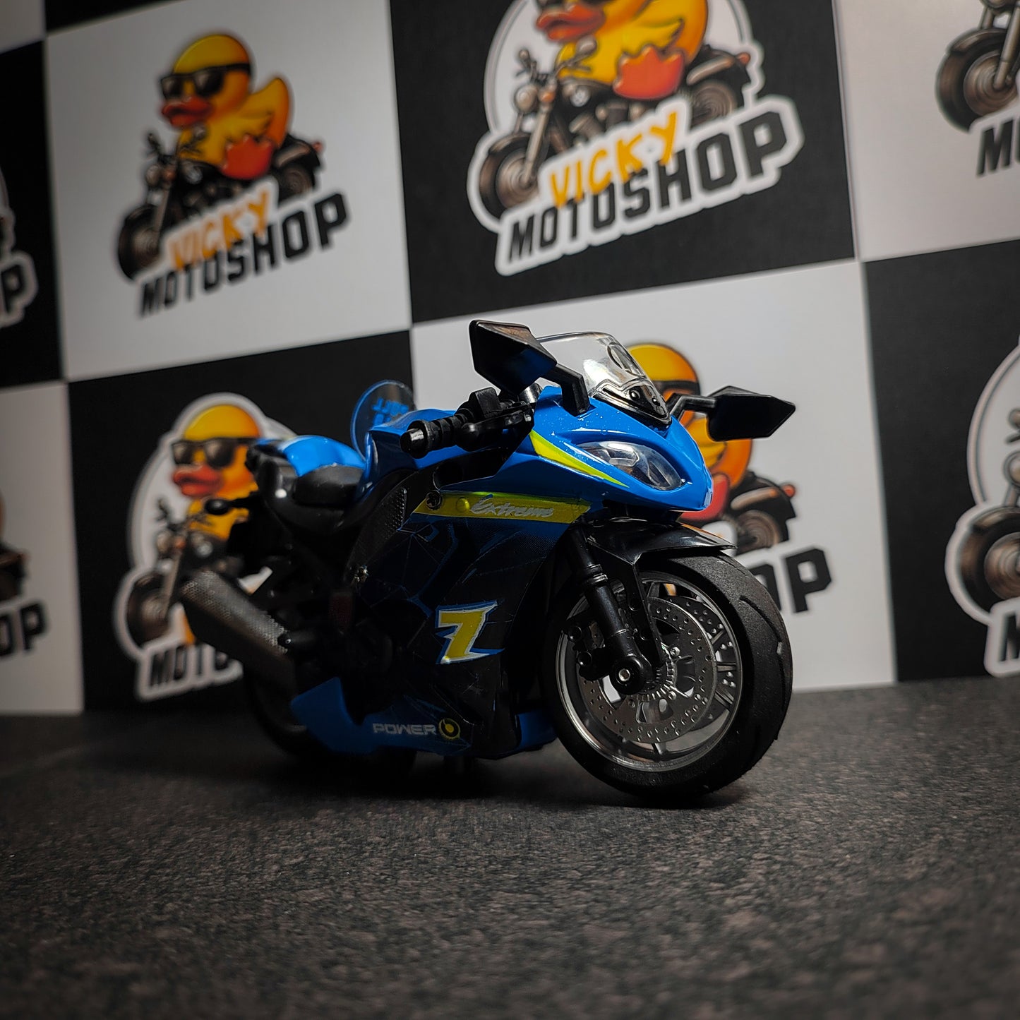 Moto Pistera Azul - My66 1:17