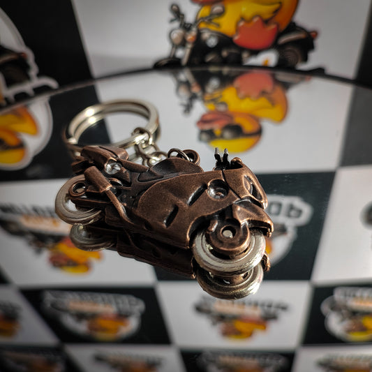 Llavero Moto Deportiva Bronce