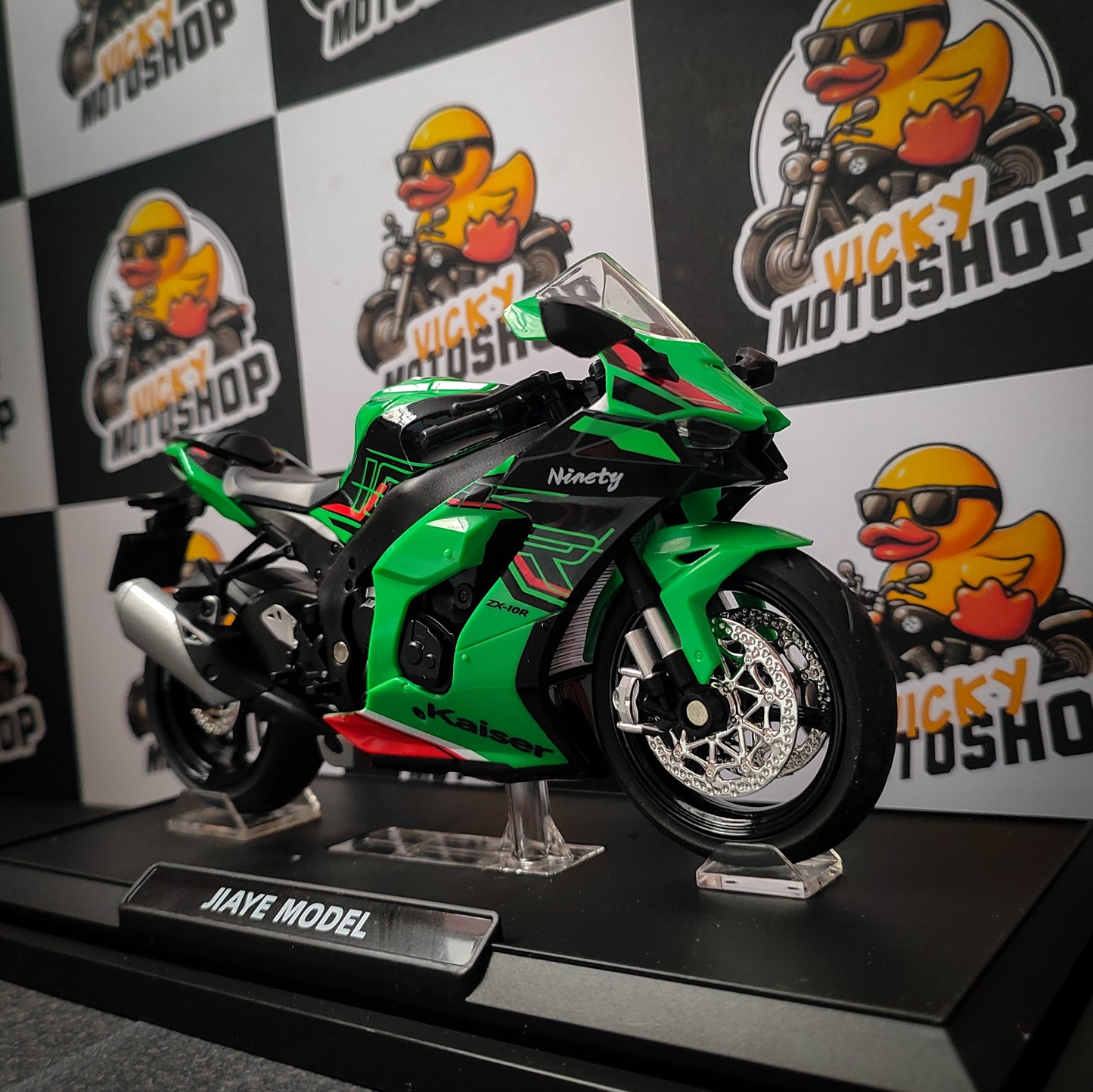 Kawasaki ZX 10R Verde - Jiaye 1:12