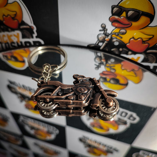 Llavero Moto Retro Bronce