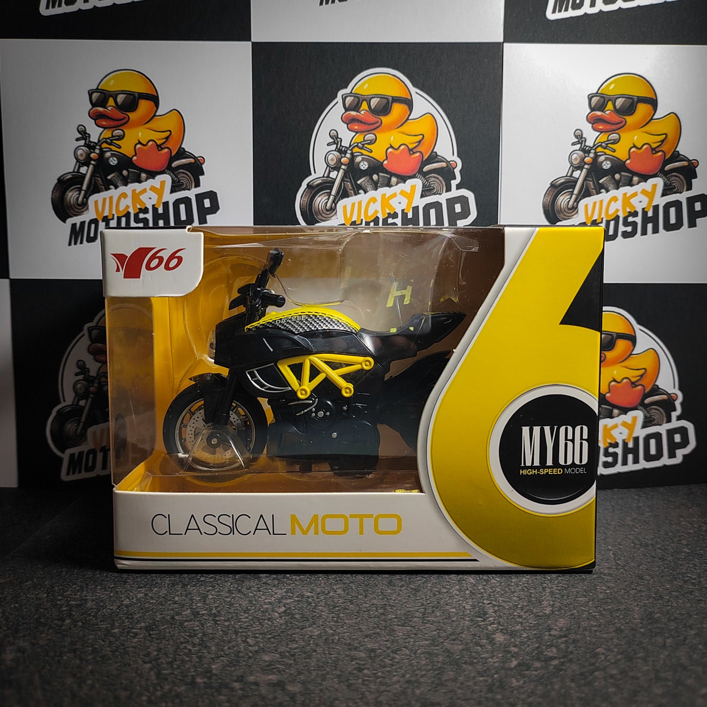 Moto Modelo Ducati Amarilla  - My66 1:17