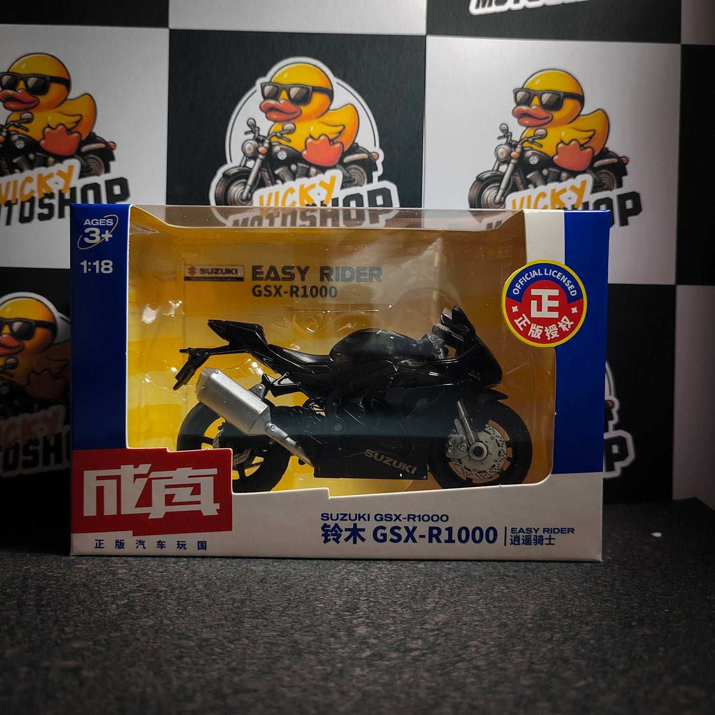 Susuki GSX R1000 Negra - MSZ 1:18