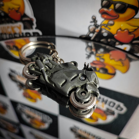 Llavero Moto Deportiva Plateada