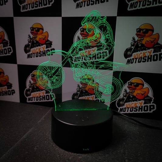 Lámpara LED Acrílica MotoCross – 7 Colores